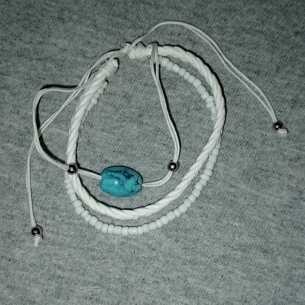 New White & Turquoise Bracelet